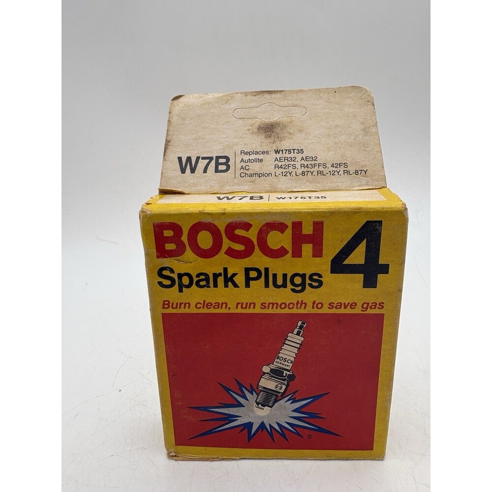 NOS Bosch W7B W175T35 Spark Plugs Lot of 4 Vintage Made in Germany OEM